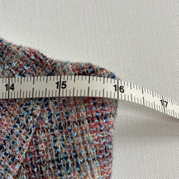 NWOT Zara Blue Pink Check Tweed  Bralette size Medium - Picture 7 of 8